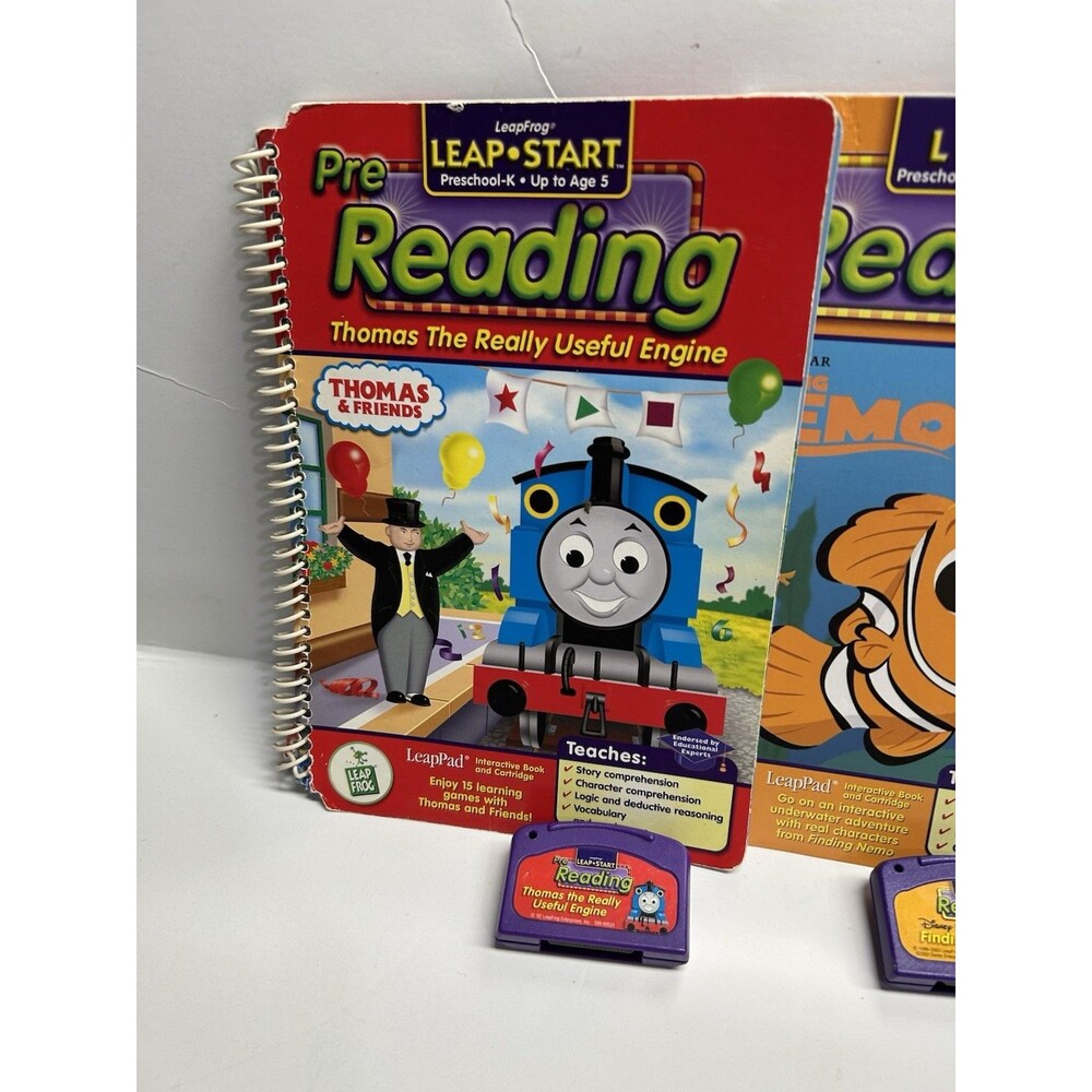 LeapFrog LeapPad Leap one Books & Cartridge Learning Tad Thomas Nemo Bob 6 - Picture 2 of 14